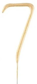 Numere Gold Scânteietoare aurie numărul 7, 17 cm