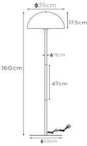 Lampadar Lucide 45796/01/44 SIEMON 1xE27/40W/230V portocaliu