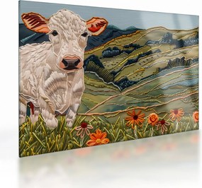 Tablou pe sticlă - Imitație de motiv tricotat (70x50 cm)