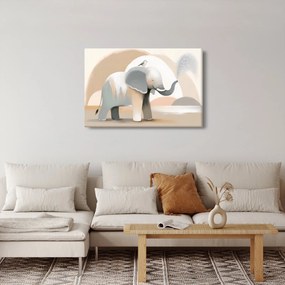 Tablou - Elefant în culori pastel (90x60 cm)