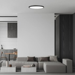 Plafoniera LED slim 40cm Gonzalo negru/alb