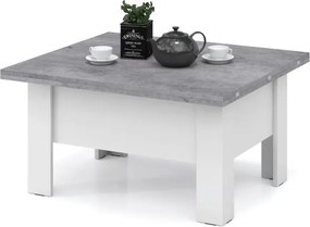 OSLO măsuță de cafea, beton (gri) / alb
