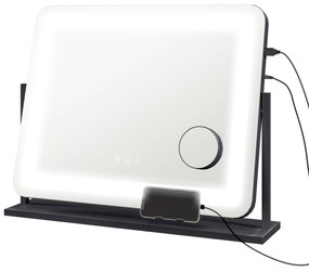 HOMCOM Muior Lumina LED intensitate 3 moduri de iluminare, marire 10X, port de incarcare USB, atingere tactila 62,5 x 52 cm | Aosom Romania