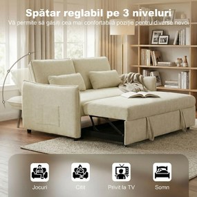 HOMCOM 2 colțar extensibil saltea pregătit transformabil | Aosom Romania