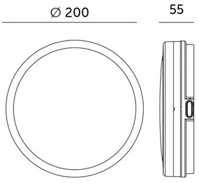 LED plafonieră baie cu senzor LED/12W/230V pr. 20 cm alb + DO
