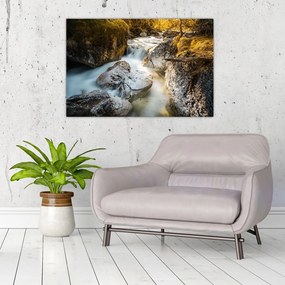 Tablou - Râul din pădure (90x60 cm)