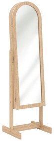 Dulap de bijuterii cu oglinda SOLEYA, 42 x 37,5 x 145 cm