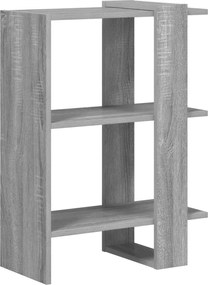 vidaXL Raft pentru cărți Gri Sonoma 52 x 25 x 71,5 cm Lemn compozit