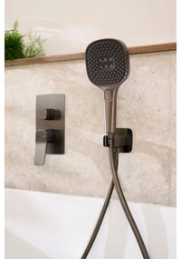 KFA Armatura MALAGA – set de duș cu baterie încastrată, gri metalizat (4529-501-61)