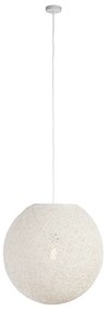 Lampă suspendată rustică albă 60 cm - Corda