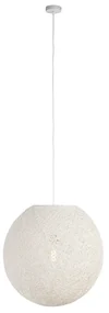 Lampă suspendată rustică albă 60 cm - Corda