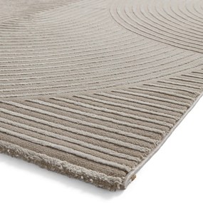 Covor maro deschis lavabil din fibre reciclate 160x230 cm Flores – Think Rugs