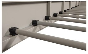 Pat bej din metal cu somieră 90x200 cm Mata – WOOOD