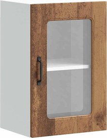 vidaXL Dulap bucătărie cu ușă sticlă Kalmar Lemn vechi lemn prelucrat