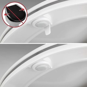 Capac WC 37 x 44,5 cm Easy-Close (cu închidere automată) Rieti – Wenko