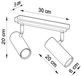 Spot DIREZIONE 2xGU10/40W/230V alb
