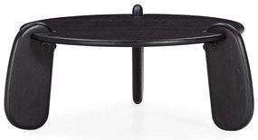 Măsuță de cafea neagră rotundă din lemn de mango ø 80 cm Tamira – MOME