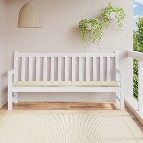 vidaXL Pernă de bancă de grădină, crem, 200x50x4 cm, textil oxford