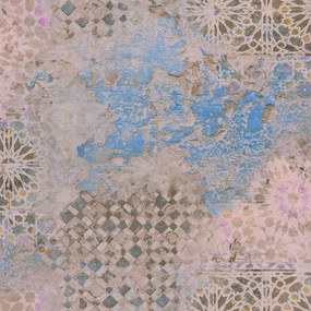 Tapet decorativ mozaic vintage bleu