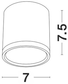 Spot LED aplicat tavan / plafon design modern minimalist GARF alb
