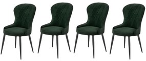 Set 4 scaune K366 velvet verde