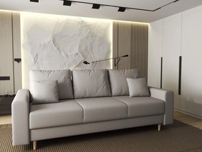 Canapea extensibilă dumonde cu ladă de depozitare si sezut confortabil din spuma high-density, Kronos Enjoy Bej 210x100 cm