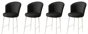 Set de scaune de bar Fora Black and White, 4 buc., 4 buc