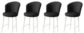 Set de scaune de bar Fora Black and White, 4 buc.