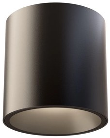 Spot LED aplicat, plafoniera design tehnic Alfa negru 7cm, 4000K