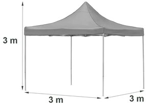 Foișor de grădină pliabil 3x3 m albastru