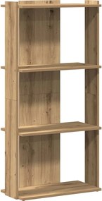 vidaXL Bibliotecă 3 etaje stejar artizanal 60x30x120 cm lemn prelucrat