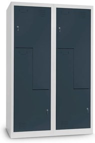 Dulap metalic Z, 120 x 50 x 180 cm, inchidere cilindrica, antracit - ral 7016