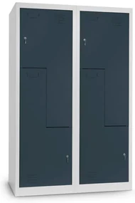 Dulap metalic Z, 120 x 50 x 180 cm, inchidere cilindrica, antracit - ral 7016