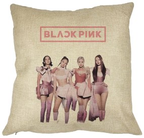 Perna Decorativa BlackPink, Model 1, 40x40 cm, Husa Detasabila, Burduf