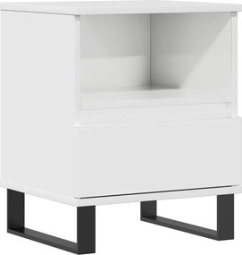 vidaXL Noptieră, alb extralucios, 40x35x50 cm, lemn compozit