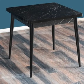 Masa bucatarie Brigitte, patrat, culoare negru, 80 cm