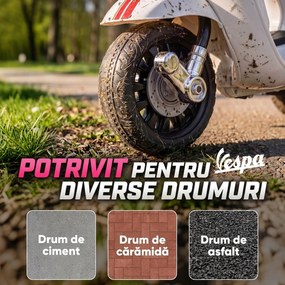 AIYAPLAY Motocicletă Electrică pentru Copii cu Licență Vespa, Baterie Reîncărcabilă 6V, Roți Ajutătoare și Lumini, 2-4 Ani, Albă | Aosom Romania