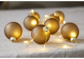 Decorațiune luminoasă aurie ø 6 cm de Crăciun Bliss – Star Trading