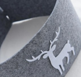Husă pentru brad de Crăciun DEERBOX cu ren, gri