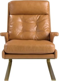 Fotoliu LUX design italian Cowhide camel