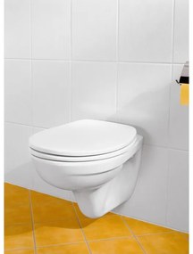 Vas WC compact suspendat, Villeroy&amp;Boch O.novo, 35x49cm, Star White CeramicPlus, 766710R2