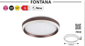 Plafoniera LED moderna Fontana maro, alb