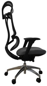Ergodynamic Star Plus - Black Grey - Scaun de birou 4D, sezut translatie, suport lombar ajustabil 7 cm