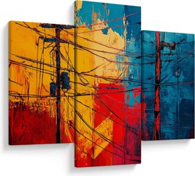 Tablou - Linii electrice abstracte (90x60 cm)