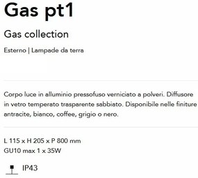 Stalp iluminat exterior modern IP43 Gas pt1 negru