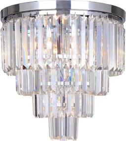 Zuma Line FC17106/4+1-CHR - Candelabru cu cristale AMEDEO, 5xE14/40W/230V, crom