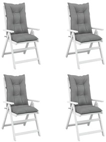 Perne pentru scaun de gradina, 4 buc., gri, 120x50x7 cm 4, Gri, 120 x 50 x 7 cm