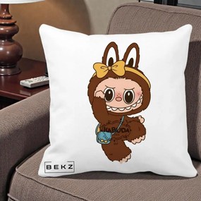 Perna Personalizata Kabuda Maro cu Funda Aurie, 40x40 cm, Alba Mata, Husa Detasabila, Perna Inclusa, BEKZ®