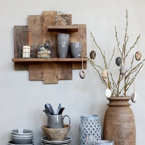 Etajera de perete din lemn de reciclat, Grimaud - Ama