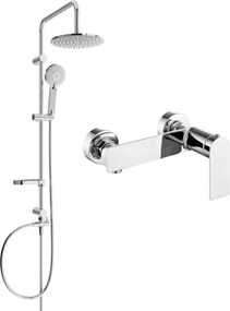 Mexen Zero Carl set de duș pe perete cu duș de ploaie și baterie de duș, crom - 71140240-00